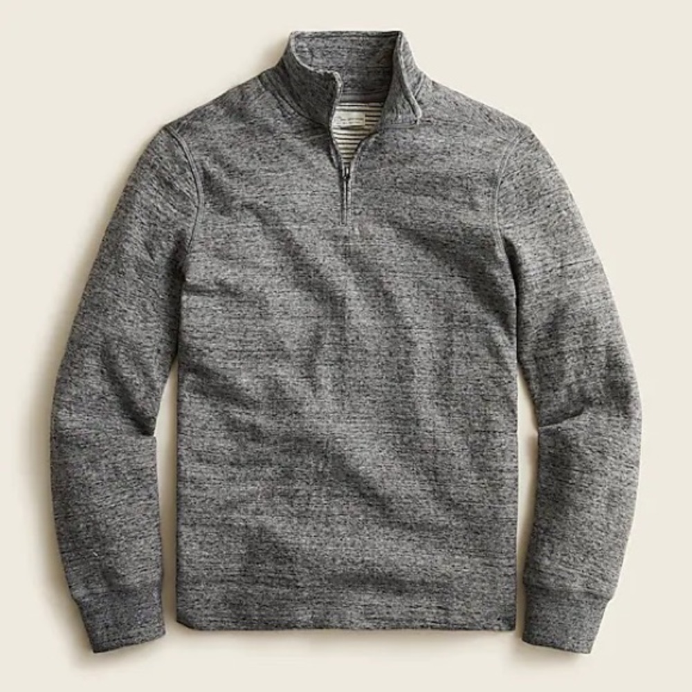 J CREW Half Zip Sweater Size M, Gray